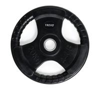 TREXO 20 kg - Charge maximale : 40 cm - Diamètre : 40 cm - Avec poignées - Revêtement en fonte - Pour haltères longues - Durable - Ergonomique - Fitness - Musculation Crossfit RW20