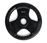 TREXO 25 kg - Charge maximale : 43 cm - Diamètre du disque avec poignées - Revêtement en fonte - Pour haltères longues - Durable - Ergonomique - Fitness - Musculation Crossfit RW25