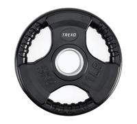 TREXO 5 kg - Charge maximale : 24 cm - Diamètre : 24 cm - Avec poignées - Revêtement en fonte - Pour haltères longues - Durable - Ergonomique - Fitness - Musculation Crossfit RW5