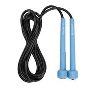 TREXO Corde à Sauter BASIC Couleur Bleu avec Longueur Réglable jusqu'à 275 cm Corde de Saut Idéale pour l'Exercice Fabriquée en PVC et PP avec Poignées Réglables Légère et Confortable