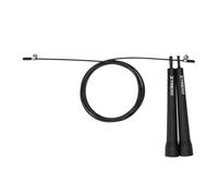 TREXO Corde à Sauter BASIC+ Couleur Noir avec Longueur Réglable jusqu'à 300 cm Corde de Saut Idéale pour les Exercices Cardio et de Fitness Fabriquée en PP et Acier Légère et Confortable à Utiliser