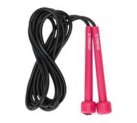 TREXO Corde à Sauter BASIC Couleur Rose avec Longueur Réglable jusqu'à 275 cm Corde de Saut Idéale pour l'Exercice Fabriquée en PVC et PP avec Poignées Réglables Légère et Confortable