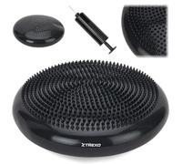 TREXO - Coussin d’équilibre 33 cm à picots antidérapants - assise posturale & gainage pour bureau, maison, Pilates, rééducation - charge max 200 kg - PVC - Noir