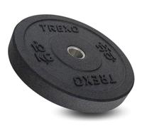 Trexo - Disque Olympique Bumper 10 kg Noir - Caoutchouc Insert Acier 50 mm Rebond Faible Durable Réduction du Bruit - Entraînement Domicile Musculation