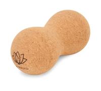 TREXO Double balle de massage violette 16 x 9 x 9 cm - Fabriquée en EVA flexible - Double balle de massage durable et légère avec surface antidérapante - Idéale pour le dos, la nuque et les hanches