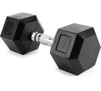 TREXO Haltères Hexagonaux 10 kg en fonte caoutchoutée durable Alteres Musculationà la maison Halteres avec poignée ergonomique Fitness, Gymnastique Musculaire 1x Haltère