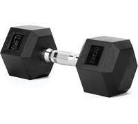 TREXO Haltères Hexagonaux 12,5 kg en fonte caoutchoutée durable Alteres Musculationà la maison Halteres avec poignée ergonomique Fitness, Gymnastique Musculaire 1x Haltère