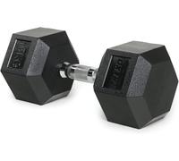 TREXO Haltères Hexagonaux 15 kg en fonte caoutchoutée durable Alteres Musculationà la maison Halteres avec poignée ergonomique Fitness, Gymnastique Musculaire 1x Haltère