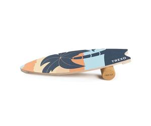 TREXO Kit d'équilibre 3 en 1 - Planche en bois 88 x 32 cm - Rouleau en liège 10 x 33 cm - Tapis TPE et liège 183 x 66 cm - Kit idéal pour les exercices d'équilibre et de renforcement musculaire