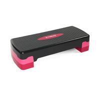 TREXO Marche aérobique 68 x 28 cm Pour le cardio et le fitness Hauteur réglable 15-20 cm Durable en polypropylène et TPR Marche aérobique de haute qualité Rose
