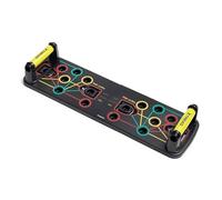 TREXO Plateforme Push-Up avec Extenseur Noir Carte Planche à Pompes avec Code Couleur Fabriquée en ABS et TP Compacte 66 x 20 x 2 cm Polyvalence de l'Entraînement en Force