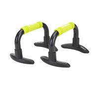 TREXO Poignées d'appui noires - 19 x 11 x 8 cm - Fond stable et antidérapant en polypropylène et TPR résistant - Améliore l'efficacité de l'entraînement de force et d'endurance push-up