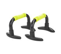 TREXO Poignées de pompes noires - 19 x 11 x 8 cm - Fond stable et antidérapant en polypropylène et TPR résistant - Améliore l'efficacité de l'entraînement de force et d'endurance (support de pompes)
