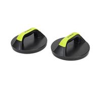 TREXO Poignées de pompes noires - 19 x 11 x 8 cm - Fond stable et antidérapant en polypropylène et TPR résistant - Améliore l'efficacité de l'entraînement de force et d'endurance (push-up rotatif)