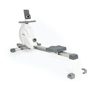 TREXO Rameur avec système de résistance magnétique 1-16 - Disque d'inertie lesté - Écran de 3,5 kg - Construction Stable - Ergomètre - Blanc RM100