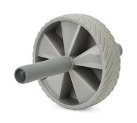 TREXO Roue d'entraînement pour abdominaux de couleur citron vert durable et résistante en polypropylène et PVC - Confortable et confortable - Poignées en mousse souple - Dimensions : 28,5 x 18,5 cm