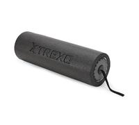 TREXO Rouleau de massage 3 en 1 noir pour fascias - Rouleau nervuré et bâton de massage - Idéal pour la relaxation musculaire et la récupération - Massage précis - Durable et résistant - Lot de 3