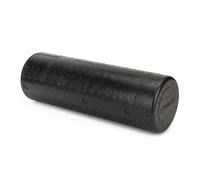 TREXO Rouleau de massage professionnel 45 x 15 cm en noir avec mousse EPP, dureté élevée, surface lisse, assure la relaxation musculaire, améliore la mobilité et la circulation sanguine