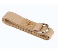 TREXO Sangle de yoga marron - 183 x 3,8 cm - Boucle en forme de D - Réglage facile de la longueur pour différents asanas - Convient à différentes préférences - Accessoire de yoga idéal pour tout le
