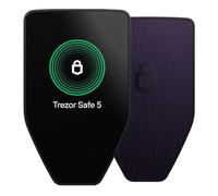 Trezor Safe 5 - Portefeuille Matériel Crypto avec Élément Sécurisé et Phrase secrète, Écran Tactile aux Couleurs, Retour Haptique, Sécurité Bitcoin, Support de Pplus de 1 000 Cryptos (Violet Ore)