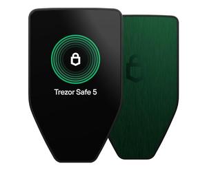 Trezor Safe 5 - Portefeuille Matériel Crypto avec Élément Sécurisé et Phrase secrète, Écran Tactile aux Couleurs, Retour Haptique, Sécurité Bitcoin, Support de Pplus de 1000 Cryptos (Green Beryl)