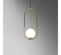 TRFAN Lustre à Vent Industriel Lustre Romantique Personnalité Créative Cerceau Lustre en Verre Chambre Repas Bar Café Lustre,Gold-2 Decoration