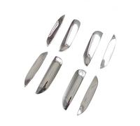 TRFBD Couverture décorative Pour ajustement pour Jazz pour MK3 2008-2013 fibre carbone Chrome poignée porte voiture tasse bol couvercle style Auto accessoires(Silver handle-bowl)