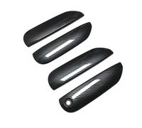 TRFBD Couverture décorative Pour Ajustement Pour Jazz Pour MK3 2008-2013 Fibre De Carbone Chrome Poignée De Porte De Voiture Tasse Bol Couvercle Style Auto Accessoires(Carbon handle)
