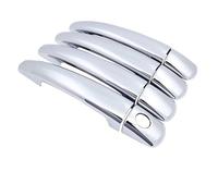 TRFBD Modification Ensemble D'autocollants Voiture Couvercle Poignée Porte Extérieure Chromé Style Pour Peugeot 208 2012 2013 - 2018