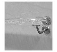 TRFVDVERD Rampe d'escalier en Acrylique Transparent - Garde-Corps de sécurité antidérapant sur Mesure for l'intérieur et l'extérieur(Silver Bracket,50cm(1.6ft))