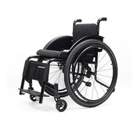 TRGCJGH Fauteuil Roulant Léger, Fauteuil handicapés Étroit, Aluminium, pour l'extérieur, Transit, Frein manuel, Roues anti-bascule(15.7in Seat Width)