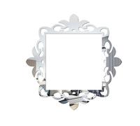 TRgqify-KM Couvercle d'interrupteur de lumière à Bord Rose Or Argent, 1 pièce, Cadre de Prise Simple et Double, Autocollant Mural, décoration de Bureau et de Maison (Color : Silver, Size : One Size)