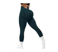 TRgqify-KM High Waist Yoga Leggings for Women Tummy Control Workout Compression Pants Moisture-Wicking Stretchy Gym Running Activewear Seamless Squat-Proof High-Rise Leggings(DarkNavy_M 3PCS)