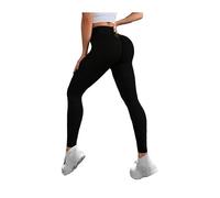 TRgqify-KM High Waist Yoga Leggings for Women Tummy Control Workout Compression Pants Moisture-Wicking Stretchy Gym Running Activewear Seamless Squat-Proof High-Rise Leggings(Black_L 3PCS)