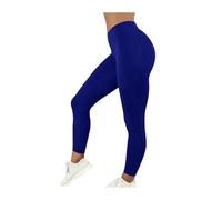 TRgqify-KM High Waist Yoga Leggings for Women Tummy Control Workout Compression Pants Moisture-Wicking Stretchy Gym Running Activewear Seamless Squat-Proof High-Rise Leggings(Blue_M 3PCS)