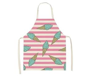 TRgqify-KM Tabliers de Cuisine for Femmes, crème glacée, imperméable, résistant à l'huile, en Coton et Lin, antisalissure, Tablier de Chef (Color : Style 13, Size : 55x68cm)