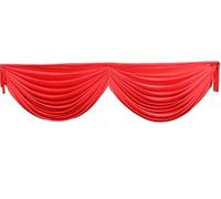 TRgqify-KM Tissu drapé Swag en Soie glacée, for Nappe, Jupe, décoration de Rideau d'arrière-Plan de Mariage (Color : Red, Size : 3M Long)