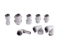 TRGYJGKF 1/2 inch 12.7-mm Redcuer Hose Straight/Elbow/Tee/Y/Valve Pom Connector Drink Water Purifies RO Filter(12.7mm-12.7mm)