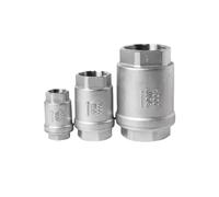 TRGYJGKF 1/4" 3/8" 1/2" 3/4" 1" -4" BSP NPT Female Vertical One-Way Check Valve 201/304/316 Stainless Steel Water Gas Oil(3",BSPT)