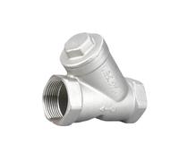 TRGYJGKF 1/4" 3/8" 1/2" 3/4" 1" -4" BSP NPT Female Y-Shaped Strainer Filter Valve 304/316 Stainless Steel Water Gas Oil 225 PSI(1",NPT)