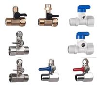 TRGYJGKF 1/4" 3/8" 1/2" BSP Male Push Connector Ball Valve Tee 3 Ways Pom/Alloy/Brass Water Purifies RO Filter Reverse(8)