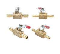 TRGYJGKF 6mm-19mm Pneumatic Connector Handle Hose Reducer Barb Inline Brass Water Oil Air Gas Fuel Line Shutoff Ball Valve(8mm Barb)