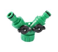TRGYJGKF Répartiteur d'eau for Robinet de Jardin à 2 Voies 1/2" 3/4" et 2 Sorties en Y, raccords d'arrosage, contrôleur réglable, Interrupteur(Bronze Yellow)