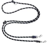Trhillsbrad Laisse réglable pour chien - 5 m x 10 mm - 208 g - Multifonction - Double laisse robuste - Noire