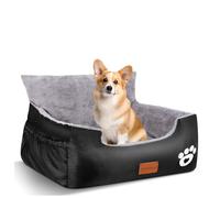 Trhillsbrad Siège auto pour chien, 70 x 60 x 45 cm, 2 laisses de sécurité réglables, lit de voiture pour petits chiens, siège auto pour animaux domestiques, entièrement amovible et lavable, avec 2