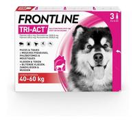 Tri-Act Chien-Anti Puces,Tiques,Moustiques,Phlébotomes & Mouches-Traitement Radical En 6h-Pour Très Gros Chien De 40 à 60 kg