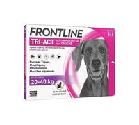 Tri-Act Spot-On Chien 20-40 kg Pipettes 3 x 4 ml 3-en-1