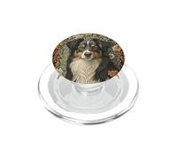 Tri Black Berger Australien William Morris Style Floral PopSockets PopGrip pour MagSafe