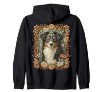 Tri Black Berger Australien William Morris Style Floral Sweat à Capuche