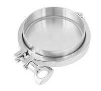 Tri Clamp Sanitaire en Acier Inoxydable 4" Triclamp Ensemble de Raccords de Tuyauterie Clamp Simple Tri Clamps Trèfle Tuyau Sanitaire Virole à Souder Joint en Silicone 4" Couvercle D'Extrémité